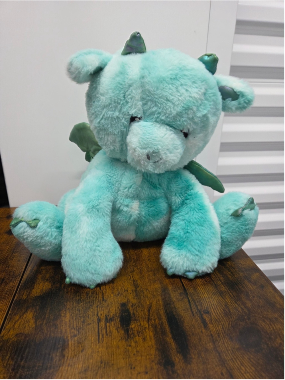 FAO Schwarz Mint Green Dragon Plush Toy 15"